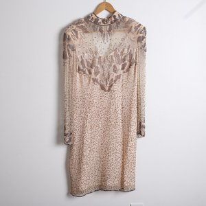 Vintage NiteLine Pearl Beaded Dress Silk